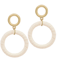 Load image into Gallery viewer, Raffia Wrapped Earrings