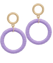 Load image into Gallery viewer, Raffia Wrapped Earrings