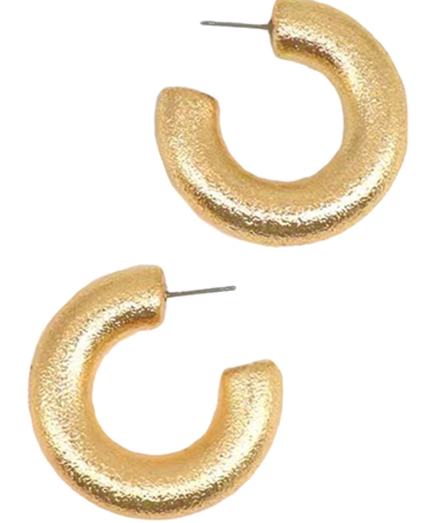 35mm Gold Chunky Hoops