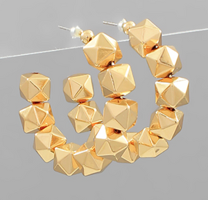 Square Gold Hoops