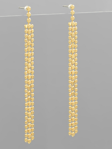3 Row Chain Drop Earrings