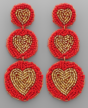 Load image into Gallery viewer, Circle and Heart Earrings