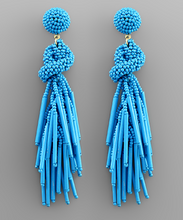Load image into Gallery viewer, Beaded Knot Tassel Earrings