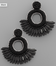 Load image into Gallery viewer, Sequin Beaded Circle Earrings