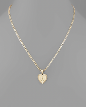 Load image into Gallery viewer, Heart Initial Necklace