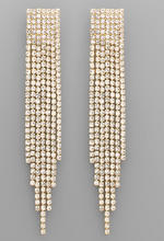 Load image into Gallery viewer, Rhinestone Tassle Earrings