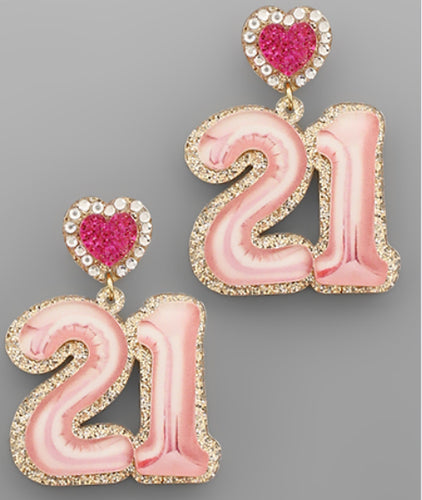 21 Party Earrings
